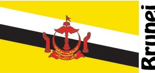Brunei Country Flag