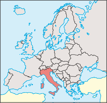 Italy Location Map