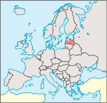 Latvia Location Map