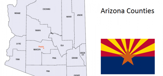 Map of Arizona Counties