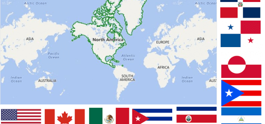 Map of North American Countries