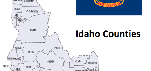 Map of Idaho Counties