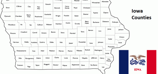 Map of Iowa Counties