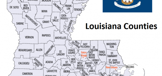 Map of Louisiana Counties
