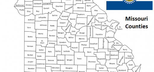 Map of Missouri Counties