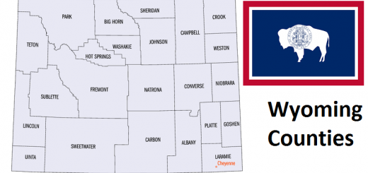 Map of Wyoming Counties
