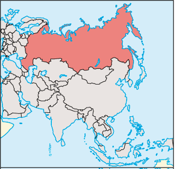 Russia Location Map