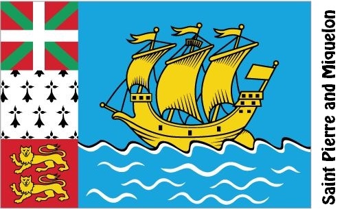 Saint Pierre and Miquelon Country Flag