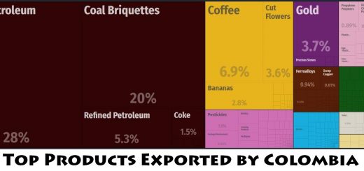 Top Products Exported by Colombia