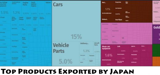 Top Products Exported by Japan