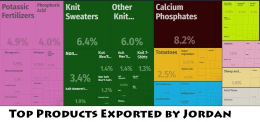 Top Products Exported by Jordan