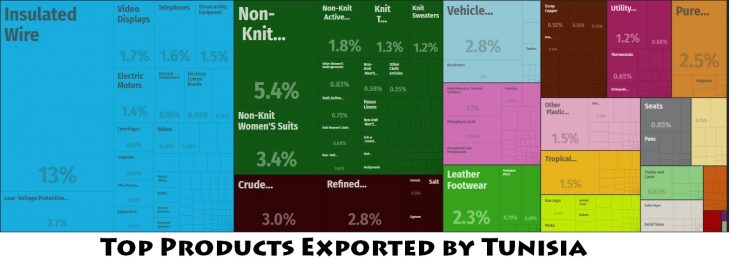 Top Products Exported by Tunisia