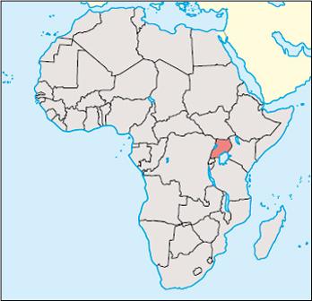 Uganda Location Map