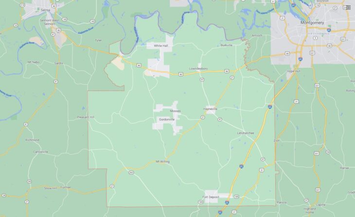 All Cities in Lowndes County, Alabama