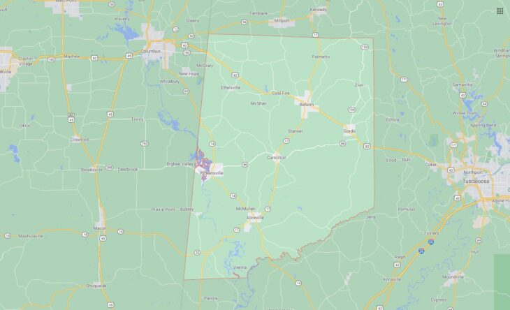 All Cities in Pickens County, Alabama