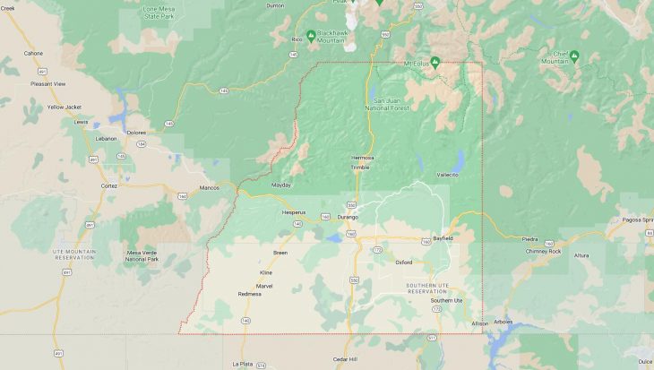 Map of Cities in La Plata County, CO