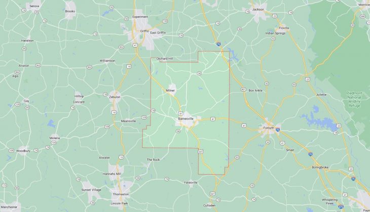 Map of Cities in Lamar County, GA