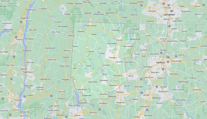 Map Of Cities In Litchfield County CT 850x488 
