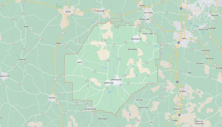 Map of Cities in Macon County, GA
