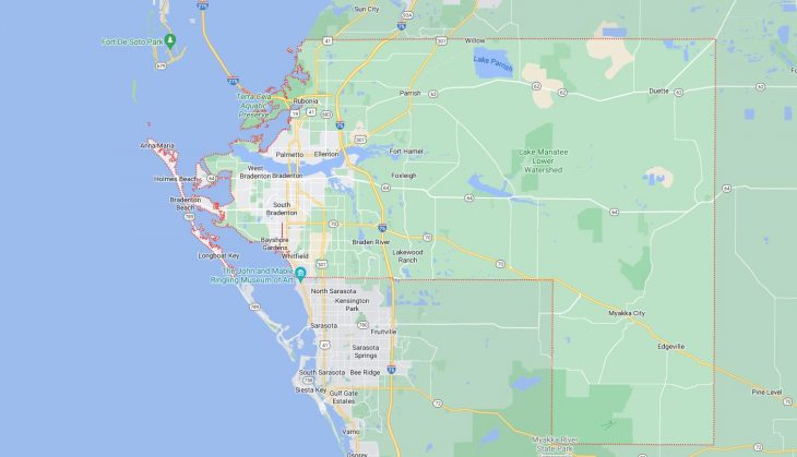 Map Of Cities In Manatee County FL 730x419 
