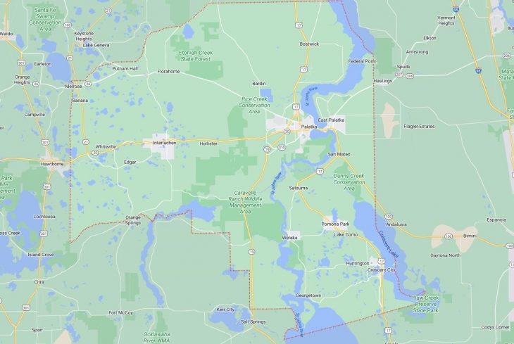 Map of Cities in Putnam County, FL