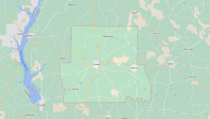 Map of Cities in Randolph County, GA
