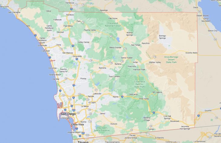 Cities and Towns in San Diego County, California – Countryaah.com