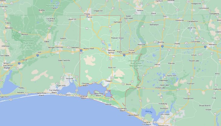 Map of Cities in Walton County, FL
